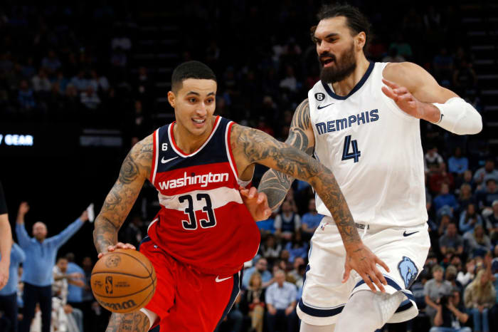 F Kyle Kuzma is an athletic forward possessing above average scoring ability for the position that will benefit from Durant and Booker.